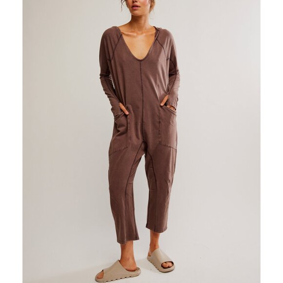 NWT FP MOVEMENT Hot Shot Long-Sleeve Onesie / Dark Espresso - Picture 2 of 10
